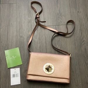 EUC Rose Gold Kate Spade Crossbody Purse